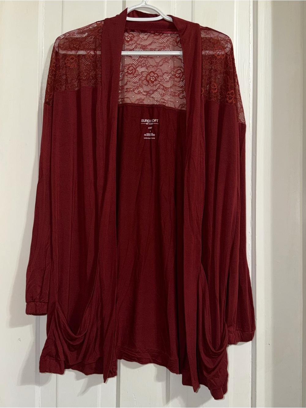 Women's plus size 1x cardigan Lace-Trim Open Cardigan fall color